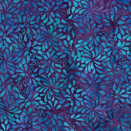Island Batik Petal Group Purple Batik Fabric