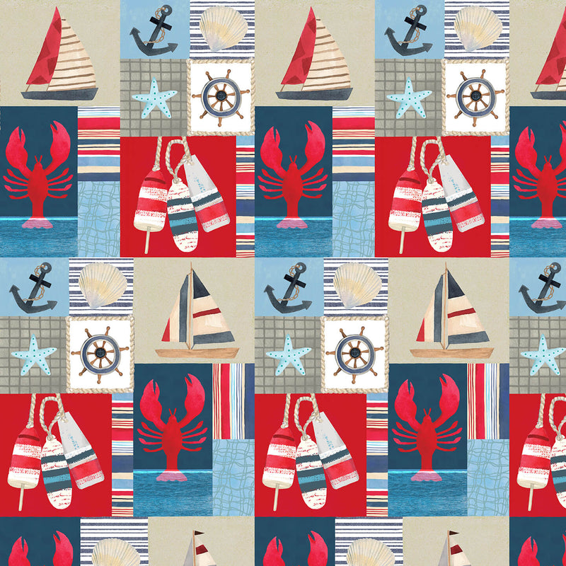 Blank Quilting Harbor Day Patch Blue 1153-75