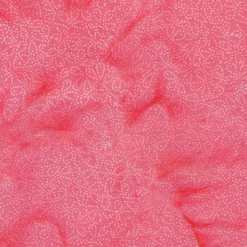 Island Batik Lace & Grace Dot Floral Coral Batik Fabric