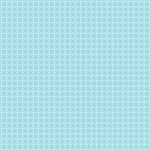 Benartex Color Up Dot Grid Turquoise Fabric