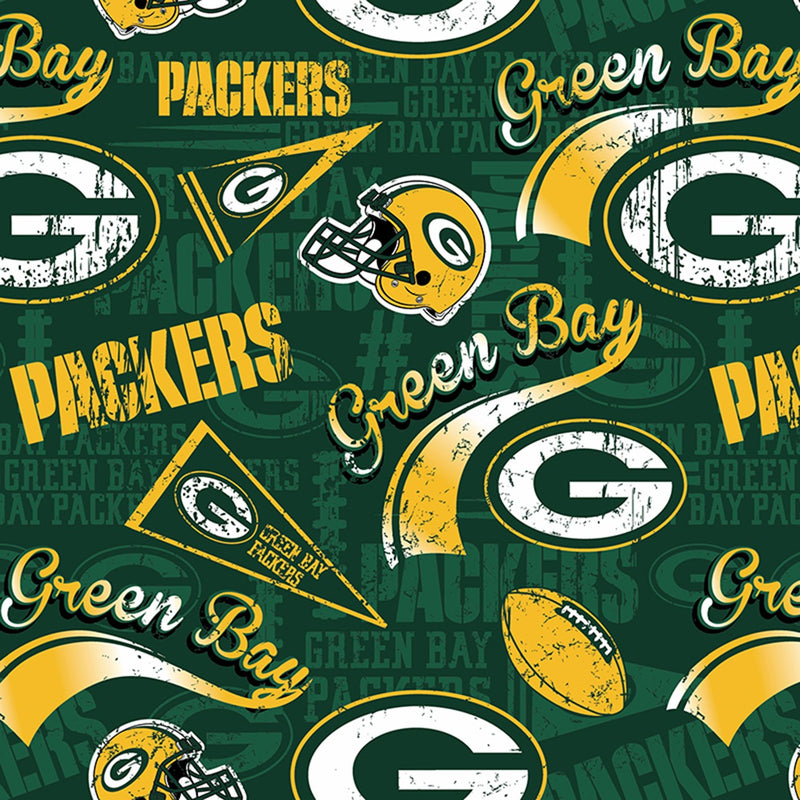 Fabric Traditions NFL Football Green Bay Packers Cotton Print 14837-D