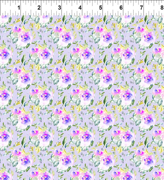 In The Beginning Fabrics Watercolor Beauty Dusk Lavender Fabric