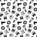 Blank Quilting Paradox Cute Animals White Fabric