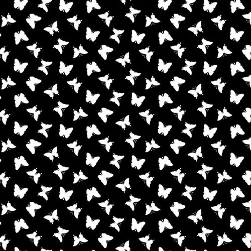 Blank Quilting Paradox Mini Butterfly Black Fabric