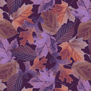 Blank Quilting Natural Beauties Leaves Purple Digital Print Fabric
