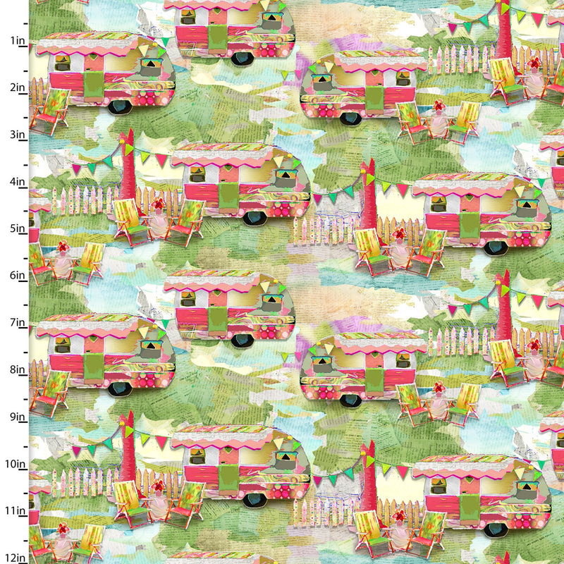 3 Wishes Fabrics My Happy Place Digital Campers Fabric