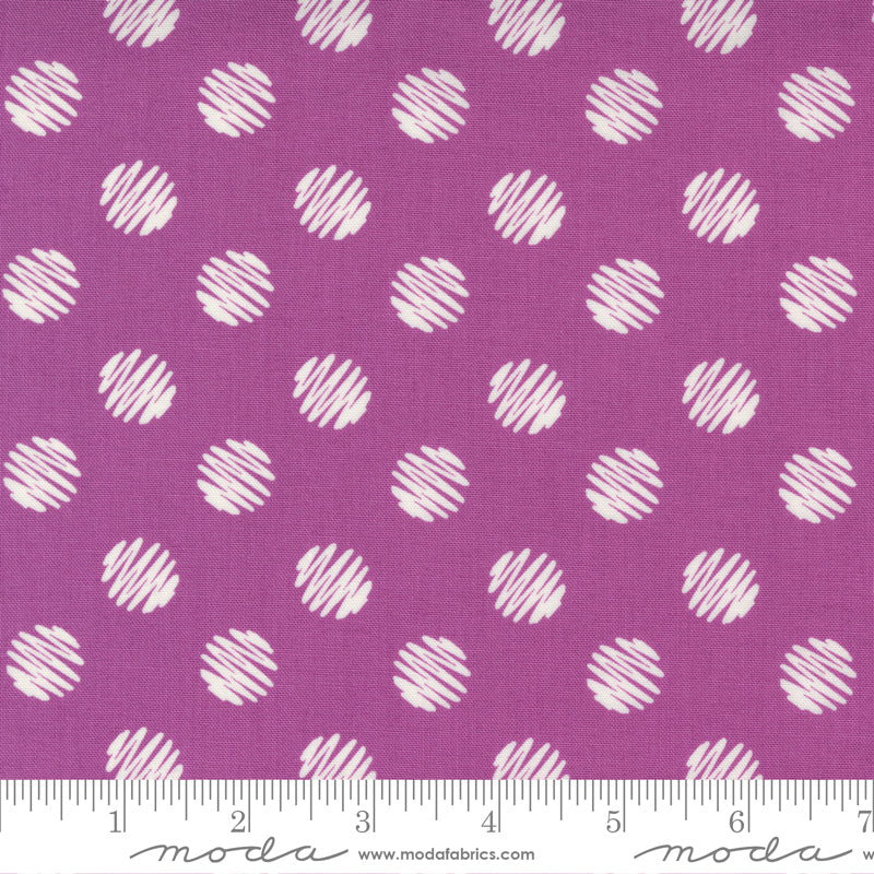 Moda Love Lily Scribble Dot Orchid Fabric