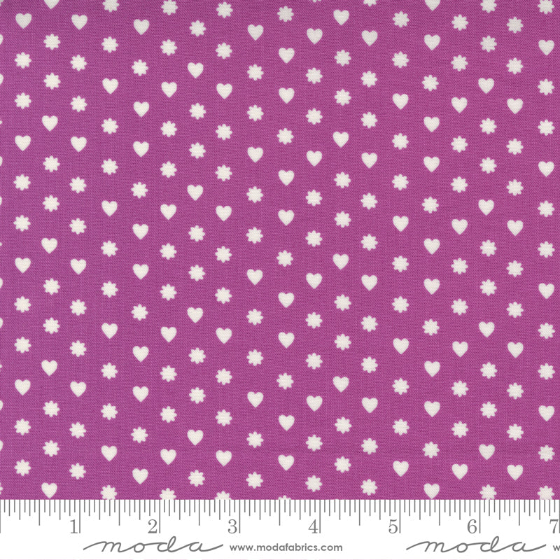 Moda Love Lily I Heart Flowers Dot Orchid Fabric