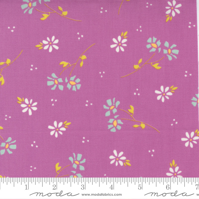 Moda Seashore Drive Medium Floral Violet Fabric