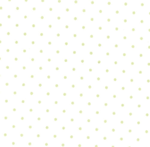 Moda Essential Dots White Spring Green Fabric