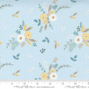 Moda Little Ducklings Floral Bouquet Blue Fabric