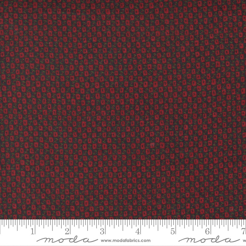 Moda Yuletide Gatherings Honeycomb Check Berry Flannel Fabric