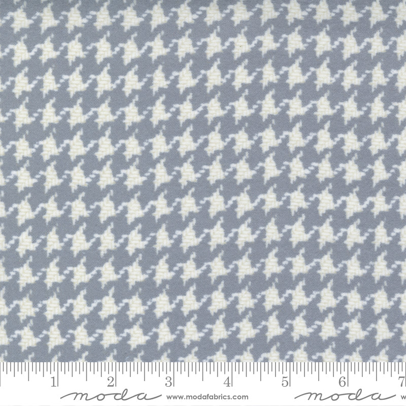Moda Yuletide Gatherings Hounds Tooth Smoke Flannel Fabric