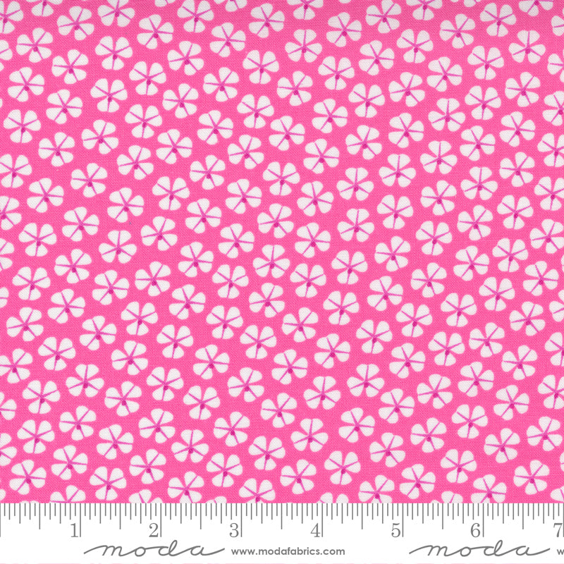 Moda Petal Power Small Flower Perky Pink Fabric