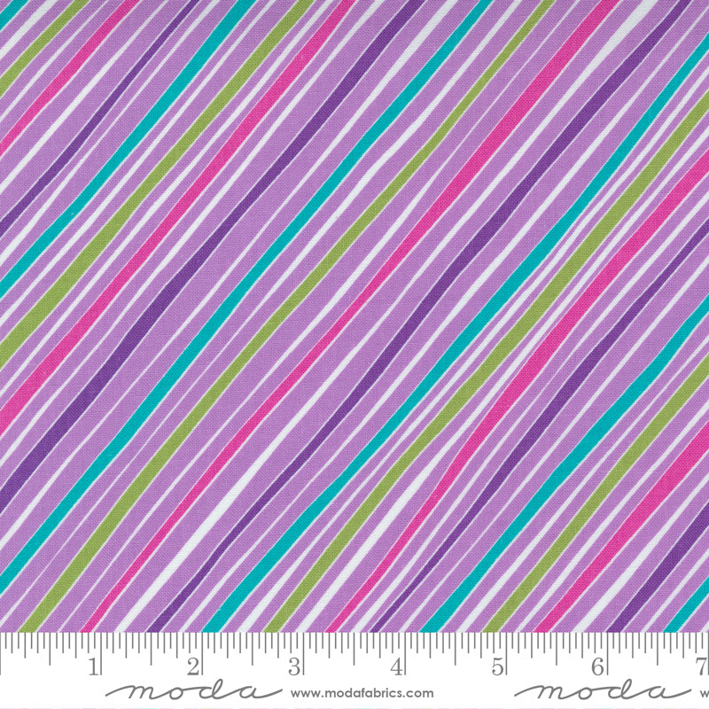 Moda Petal Power Stripe Petal Purple Fabric