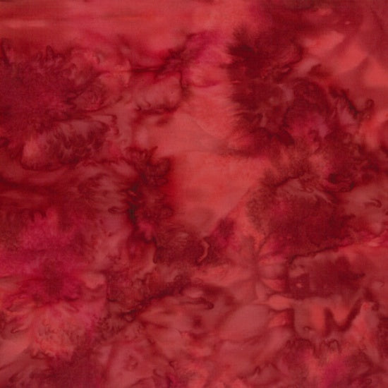 Hoffman Batik Watercolors 1895-568 Red Velvet Fabric