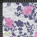 Stof Avalana Jersey Knit Gray Floral Fabric