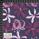 Stof Avalana Jersey Knit Floral Slate Fabric