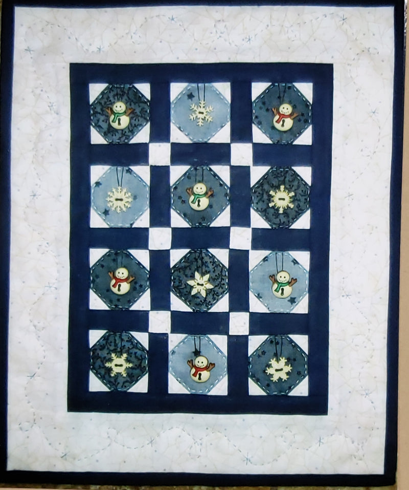 Red button Quilt Co Snow Buttons Quilt Kit
