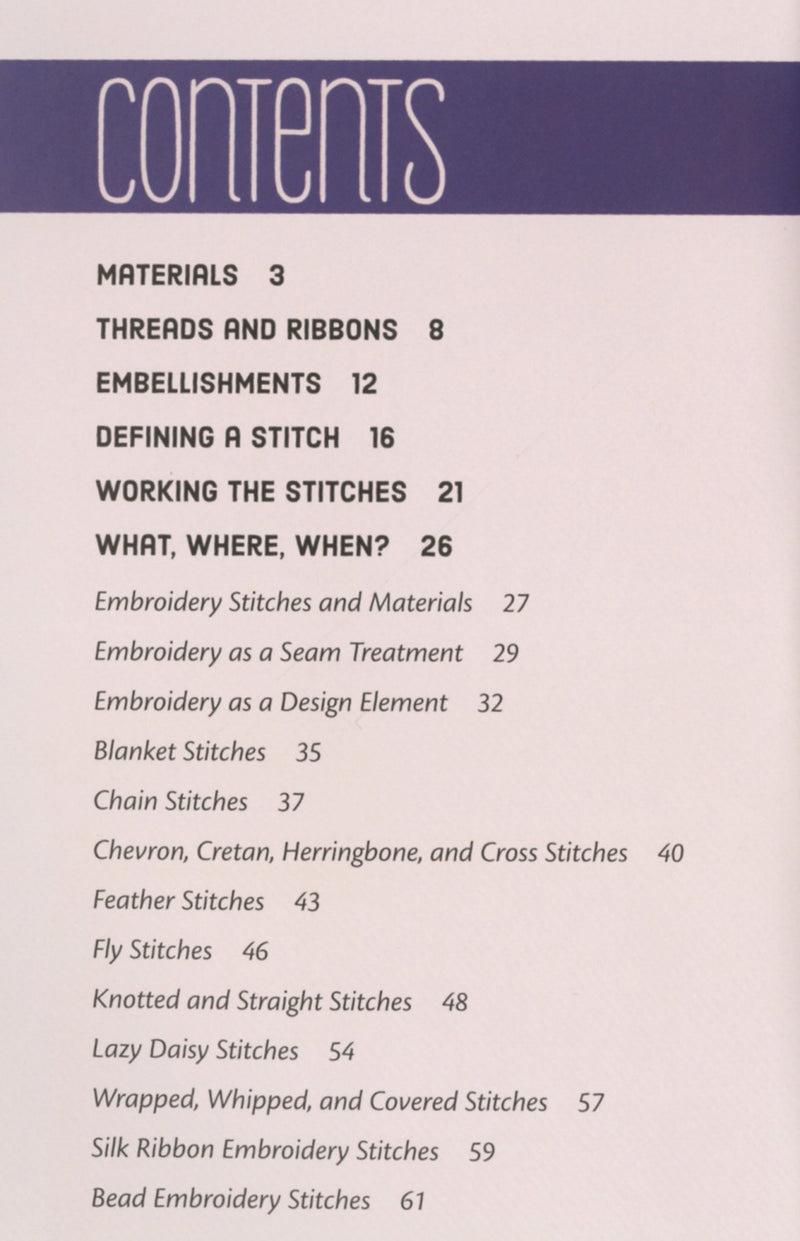 Embroidery Stitching Handy Stitching Guide