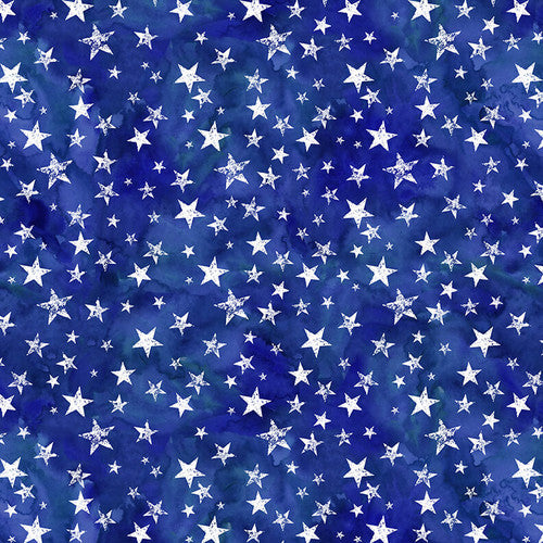 Blank Quilting Better Together Stars Navy Fabric