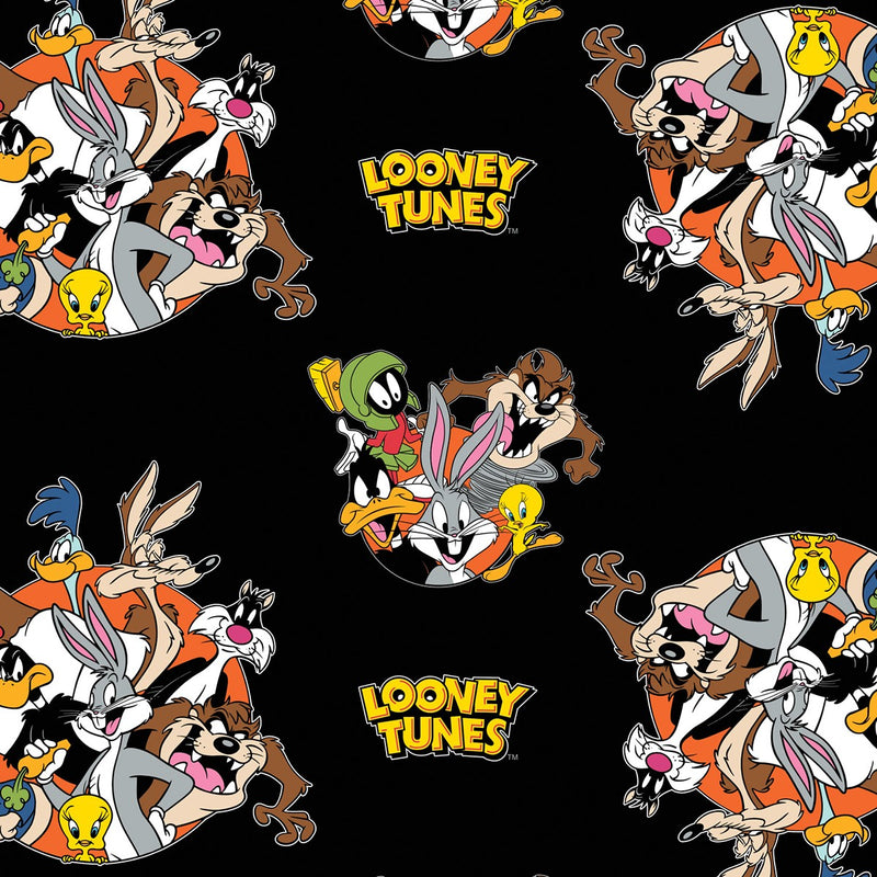 Camelot Fabrics Looney Tunes That's All Folks Black 23600101-2