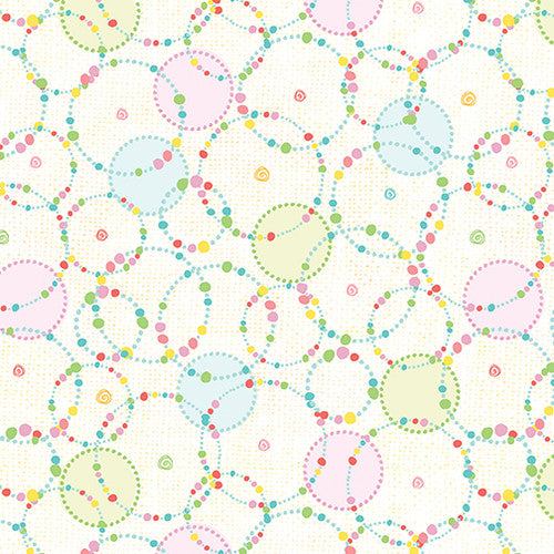 Blank Quilting I'm All Ears Circle Dots White Fabric