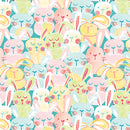 Blank Quilting I'm All Ears Stacked Easter Eggs Yellow Fabric