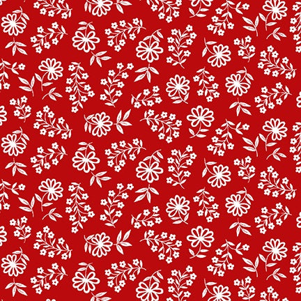 Blank Quilting Anthem Floral Petals Red Fabric