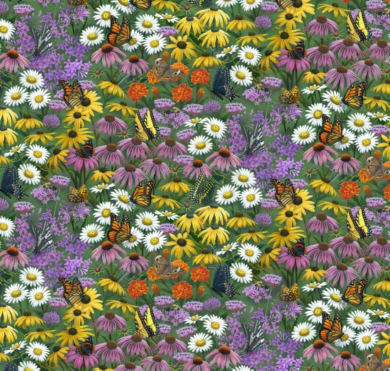 Elizabeth's Studio Butterfly Meadow Fabric