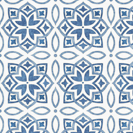 Quilting Treasures Greener Pastures Pattern Tiles Color Blue 28088 B