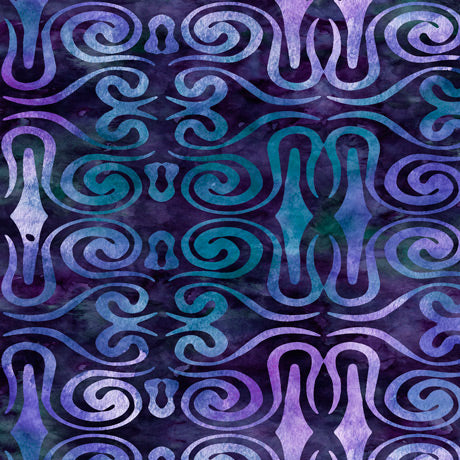 Quilting Treasures Adagio Pattern Scrollwork Color Dark Iris 28130-W