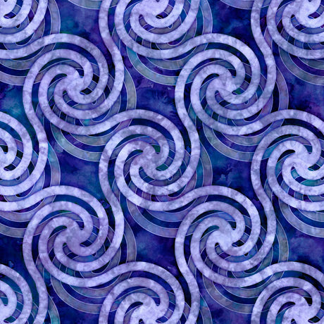Quilting Treasures Adagio Pattern Circle Swirls Color Iris 28132-W