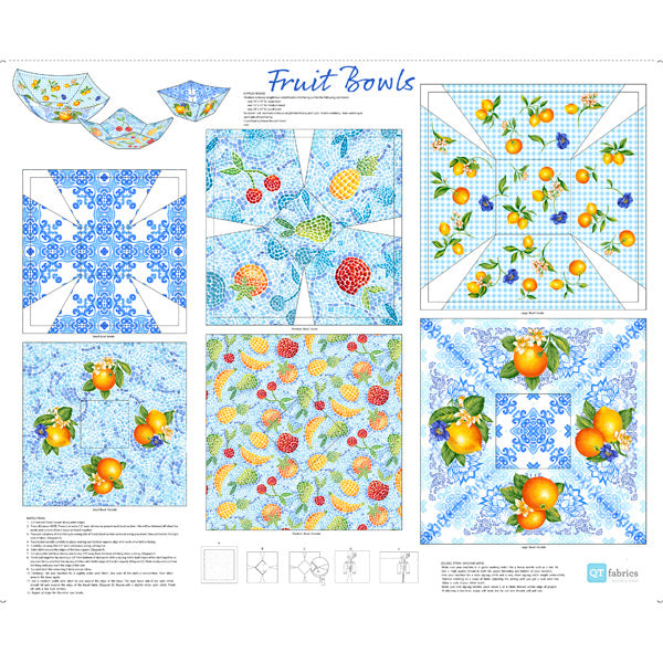 Quilting Treasures Sew And Go XV Fruit Bowls Panel