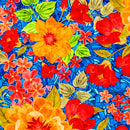 QT Fabrics 2X Brush Poly Knit Large Floral Fabric