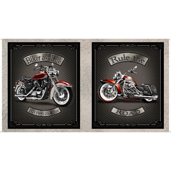 Ride Free Motorcycle Picture Patches Panel
