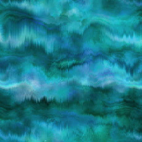 Quilting Treasures Elementals Warpy Blender Turquoise Fabric