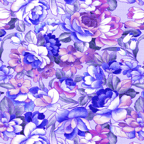 Quilting Treasures All A Flutter Packed Floral Lilac Fabric