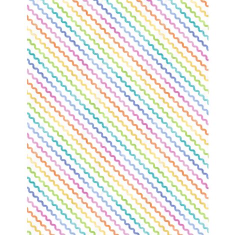 Wilmington Prints Raindrops And Sunshine Pattern Rick Rack Color Rainbow 68555-173