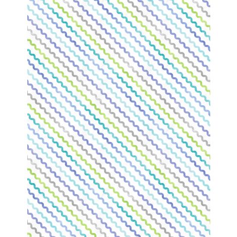Wilmington Prints Raindrops And Sunshine Pattern Rick Rack Color Teal 68555-174