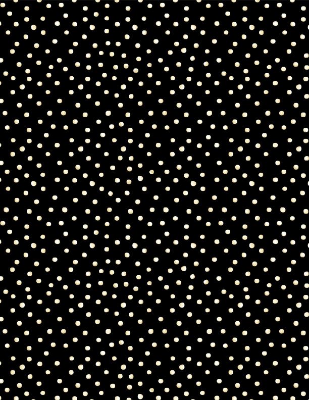 Wilmington Prints Coffee Always Dots Black Fabric