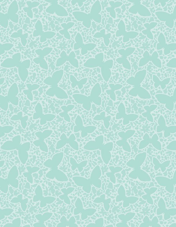 Wilmington Prints Winged Whisper Butterfly Tonal Teal Fabric