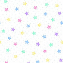  A.E. Nathan Co. Comfy Flannel Pastel Stars White Fabric