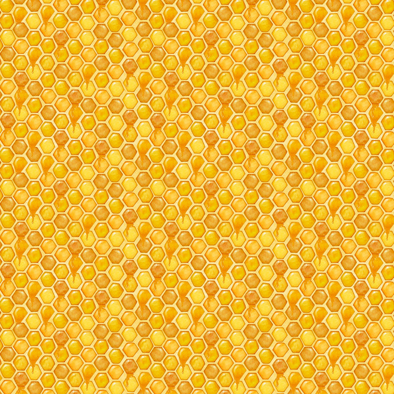 Wilmington Prints Autumn Sun Honeycomb Gold Fabric