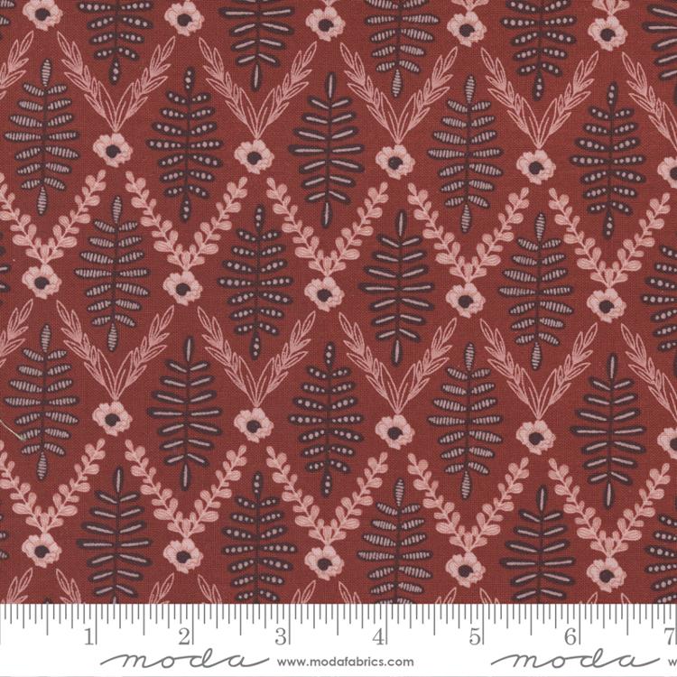 Moda Slow Stroll Grove Walk Trellis Cinnamon Fabric