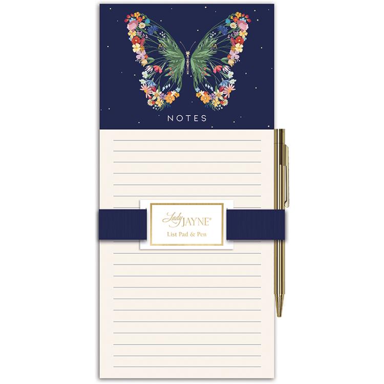 Lady Jane Magnetic Butterfly Wide List Pad