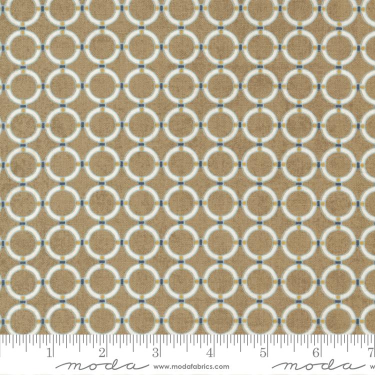 Moda Nutmeg Gather Geometric Dot Toast Fabric