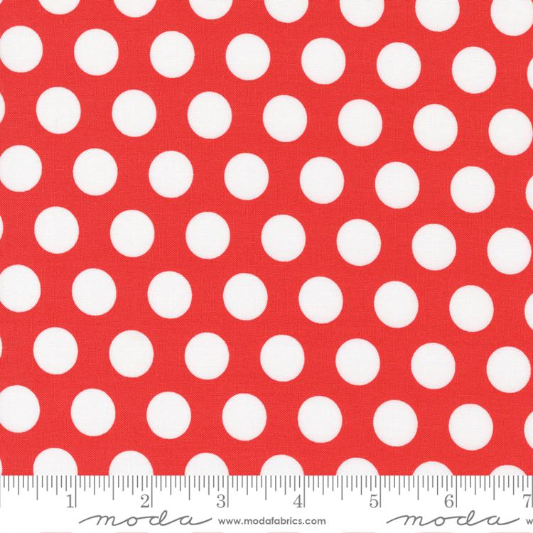 Moda Simply Delightful Dots Geranium Fabric