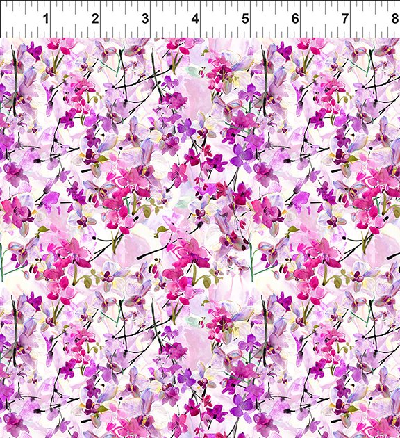 In The Beginning Fabrics Watercolor Beauty Orchid Magenta Fabric