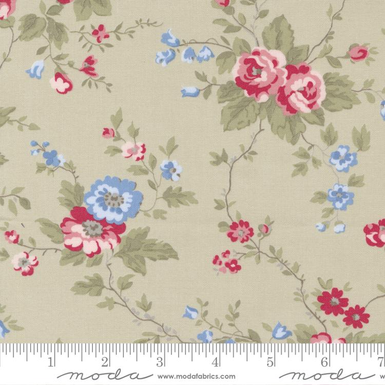 Moda Sweet Liberty Main Floral Cobblestone Fabric